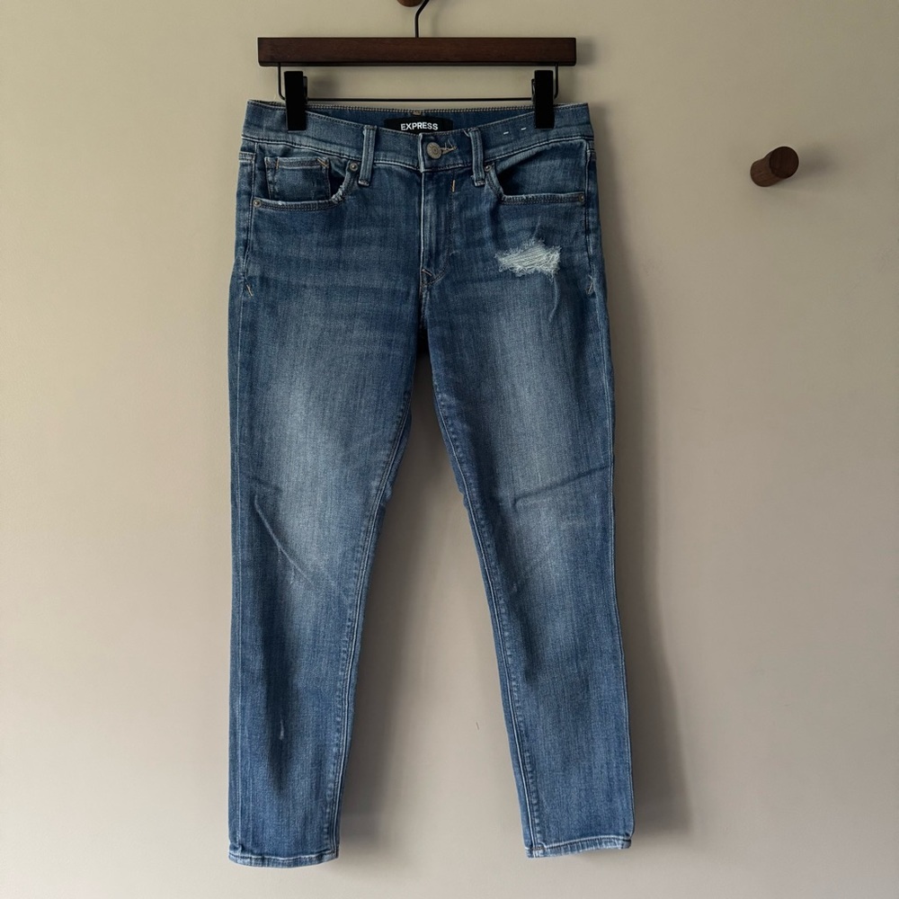 EXPRESS MID RISE LEGGING JEANS SIZE 4S